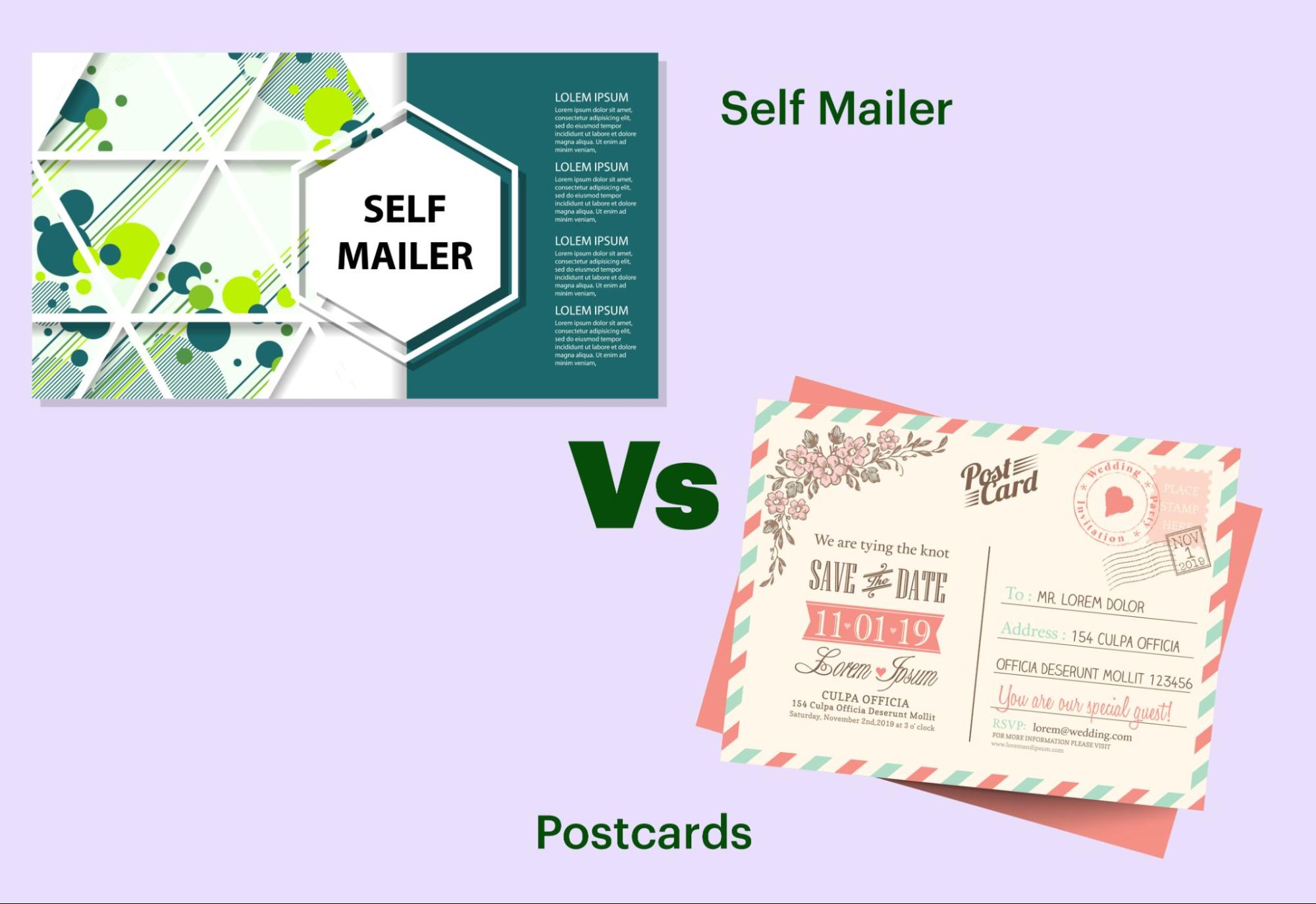 Sel mailers vs postcards
